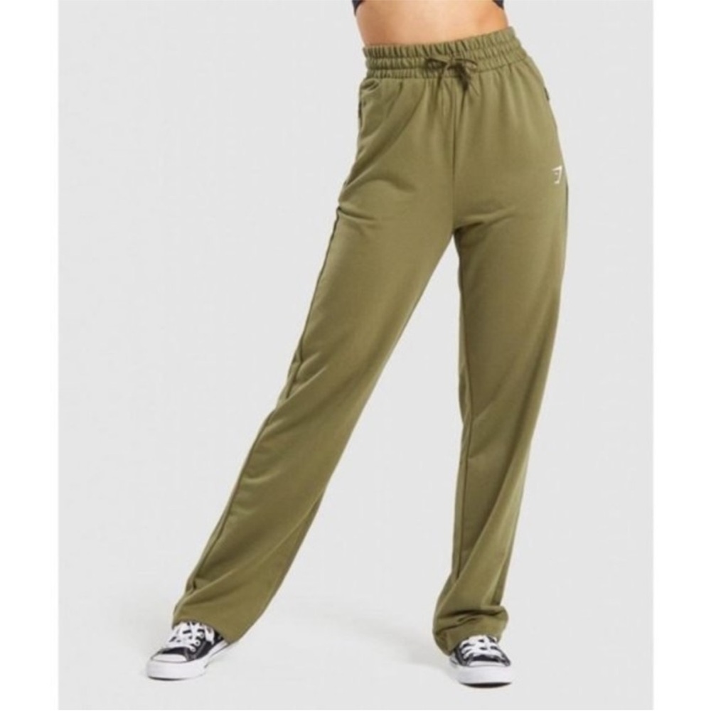 Gymshark army green training straight leg sweatpants size XS track pants - Picture 6 of 6